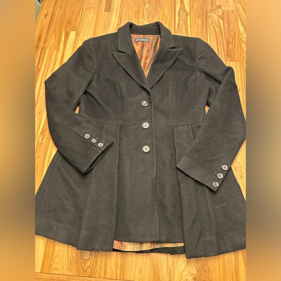 Peruvian Connection black jacket baby alpaca and wool tailored fit size 14 - Picture 3 of 9